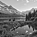 Lake Josephine Summer Sunset Black And White Photograph by Adam Jewell Lake Josephine Summer Sunset Black And White Photograph by Adam Jewell