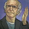Larry David Drawing by Miggs The Artist Larry David Drawing by Miggs The Artist