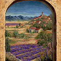 Lavender Fields and Village of Provence Painting by Marilyn Dunlap Lavender Fields and Village of Provence Painting by Marilyn Dunlap