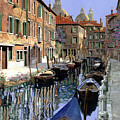 Le Barche Sul Canale Painting by Guido Borelli Le Barche Sul Canale Painting by Guido Borelli