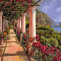 Le Colonne E La Buganville Painting by Guido Borelli Le Colonne E La Buganville Painting by Guido Borelli
