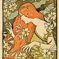 L'Ermitage - Alphonse Mucha - Art Nouveau Poster Mixed Media by Studio Grafiikka L'Ermitage - Alphonse Mucha - Art Nouveau Poster Mixed Media by Studio Grafiikka