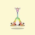 Levitating Meditating Rainbow Giraffe Digital Art by Laura Ostrowski Levitating Meditating Rainbow Giraffe Digital Art by Laura Ostrowski