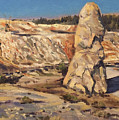Liberty Cap, Mammoth Terraces, Yellowstone NP by Les Herman