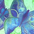 Lighthearted In Blue Painting by Helena Tiainen Lighthearted In Blue Painting by Helena Tiainen