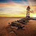 Lighthouse Sunset Wales by Adrian Evans Lighthouse Sunset Wales by Adrian Evans