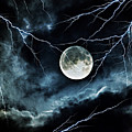 Lightning Sky at Full Moon Photograph by Marianna Mills Lightning Sky at Full Moon Photograph by Marianna Mills