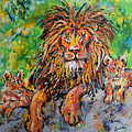 Lion's Pride Painting by Jyotika Shroff Lion's Pride Painting by Jyotika Shroff