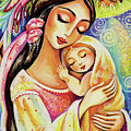 Little Angel Dreaming Painting by Eva Campbell Little Angel Dreaming Painting by Eva Campbell