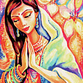 Little Himalayan Pray Painting by Eva Campbell Little Himalayan Pray Painting by Eva Campbell