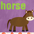 Little Horse Painting by Linda Woods Little Horse Painting by Linda Woods