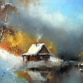Lodge in the Winter Forest Painting by Igor Medvedev Lodge in the Winter Forest Painting by Igor Medvedev