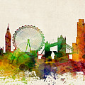 London England Skyline Panoramic Digital Art by Michael Tompsett
