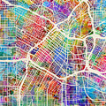 Los Angeles City Street Map Digital Art by Michael Tompsett Los Angeles City Street Map Digital Art by Michael Tompsett