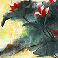 Lotus Dreams Painting by Charlene Fuhrman-Schulz Lotus Dreams Painting by Charlene Fuhrman-Schulz