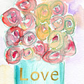 Love and Roses- Art by Linda Woods by Linda Woods Love and Roses- Art by Linda Woods by Linda Woods