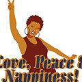 Love Peace and Nappiness Digital Art by Rachel Natalie Rawlins Love Peace and Nappiness Digital Art by Rachel Natalie Rawlins
