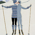 Lovers in the Snow Painting by Georges Barbier Lovers in the Snow Painting by Georges Barbier