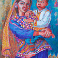 Loving Hold Painting by Jyotika Shroff Loving Hold Painting by Jyotika Shroff