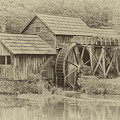 Mabry Mill in Sepia by Ola Allen