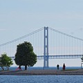 Mackinac Island Panorama with the Mighty Mac Photograph by Keith Stokes