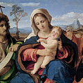 Madonna and Child with Saint John the Baptist and Magdalene Painting by Palma Vecchio Madonna and Child with Saint John the Baptist and Magdalene Painting by Palma Vecchio