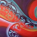 Magical Wave Fire Painting by Reina Cottier