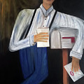 Mailbox Man Lessons In Love Painting by Artist Linda Marie Mailbox Man Lessons In Love Painting by Artist Linda Marie
