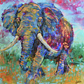 Majestic Elephant Painting by Jyotika Shroff Majestic Elephant Painting by Jyotika Shroff