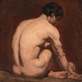 Male Nude from the Rear Painting by William Etty Male Nude from the Rear Painting by William Etty
