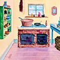 Mamacita's Kitchen Painting by Frank SantAgata Mamacita's Kitchen Painting by Frank SantAgata