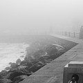 Man Waiting in Fog Photograph by Bonnie Follett Man Waiting in Fog Photograph by Bonnie Follett