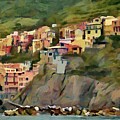 Manarola Painting by Jeffrey Kolker Manarola Painting by Jeffrey Kolker