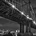 Manhattan Bridge Frames The Brooklyn Bridge by Susan Candelario Manhattan Bridge Frames The Brooklyn Bridge by Susan Candelario