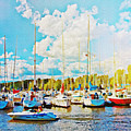 Marina in the summertime Mixed Media by Tatiana Travelways Marina in the summertime Mixed Media by Tatiana Travelways