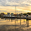 Marina Sunset Pano Photograph by Nick Noble