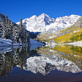 Maroon Lake and Bells 1 Photograph by Ron Dahlquist - Printscapes Maroon Lake and Bells 1 Photograph by Ron Dahlquist - Printscapes