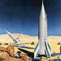 MARS MISSION, 1950s by Chesley Bonestell MARS MISSION, 1950s by Chesley Bonestell