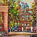 Mcgill Gates Entrance Of Mcgill University Montreal Quebec Original Oil Painting Carole Spandau by Carole Spandau Mcgill Gates Entrance Of Mcgill University Montreal Quebec Original Oil Painting Carole Spandau by Carole Spandau