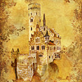 Medieval Golden Castle Painting by Angeles M Pomata Medieval Golden Castle Painting by Angeles M Pomata