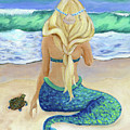 Mermaid and Turtle Painting by Donna Tucker Mermaid and Turtle Painting by Donna Tucker
