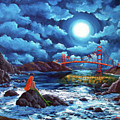 Mermaid at the Golden Gate Bridge Painting by Laura Iverson Mermaid at the Golden Gate Bridge Painting by Laura Iverson