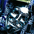 Metal Anonymous Mask On Motherboard by Jorgo Photography - Wall Art Gallery Metal Anonymous Mask On Motherboard by Jorgo Photography - Wall Art Gallery