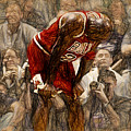 Michael Jordan The Flu Game Painting by John Farr Michael Jordan The Flu Game Painting by John Farr