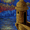 Midnight Mirage in San Juan Painting by Oscar Ortiz Midnight Mirage in San Juan Painting by Oscar Ortiz