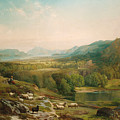 Minding the Flock Painting by Thomas Moran Minding the Flock Painting by Thomas Moran