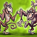 Monkey Dance Painting by Kevin Middleton Monkey Dance Painting by Kevin Middleton