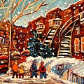 Montreal Street In Winter by Carole Spandau Montreal Street In Winter by Carole Spandau