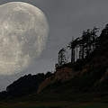 Moon at Roosevelt Beach WA Photograph by Bob Cournoyer Moon at Roosevelt Beach WA Photograph by Bob Cournoyer