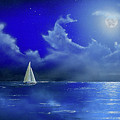 Moon Light Sail Painting by Mary Scott